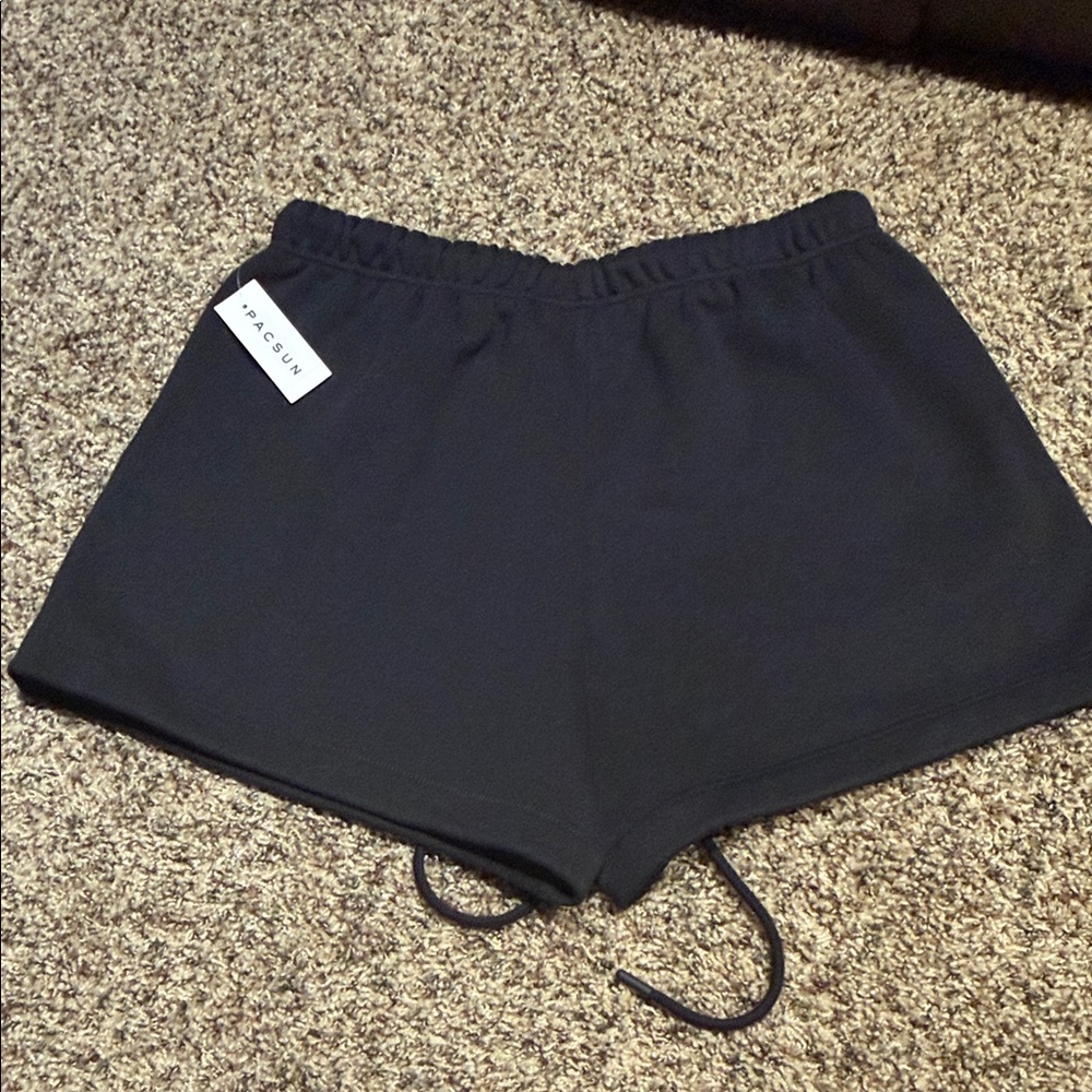 Fear of God ESSENTIALS Jet Black Fleece Running Shorts - new with tags - Picture 6 of 11